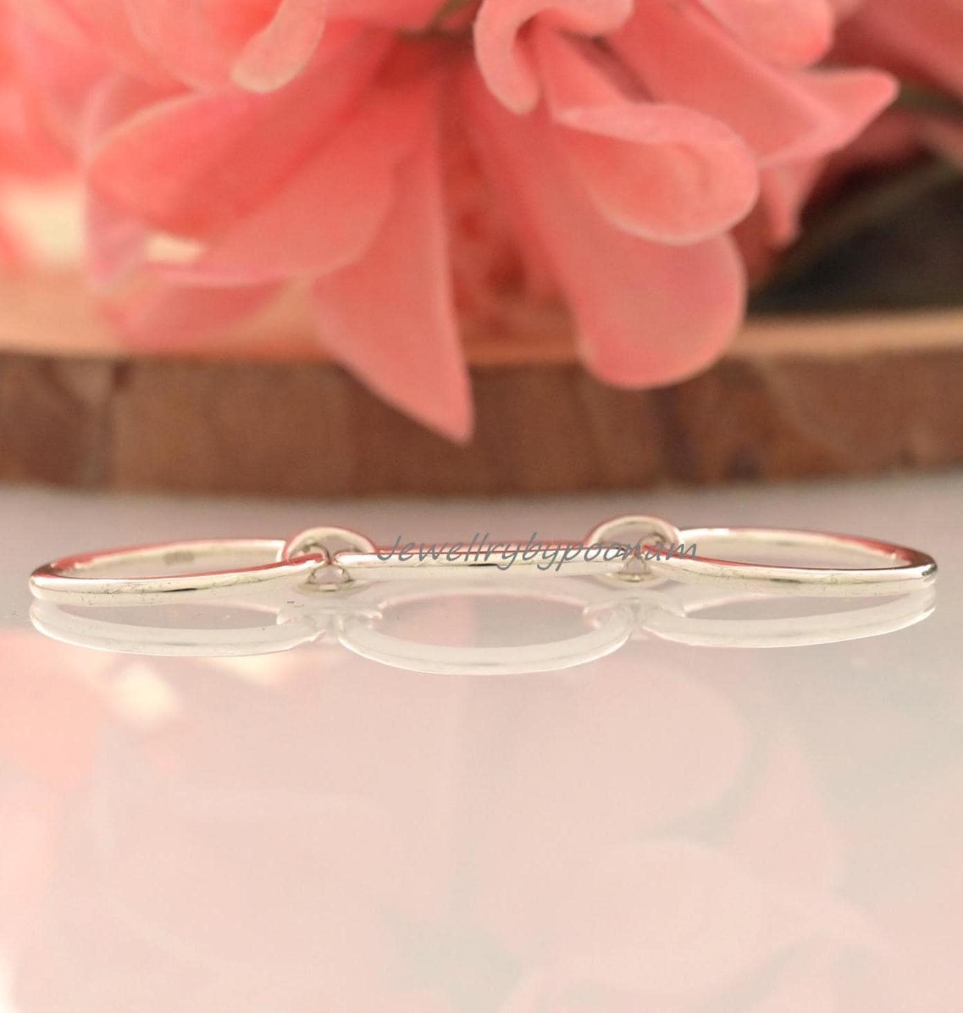 Sterling Silver Paperclip Ring, Minimalist Chain Link Ring, Dainty Statement Ring, Modern Everyday Ring, Gift For Her - View