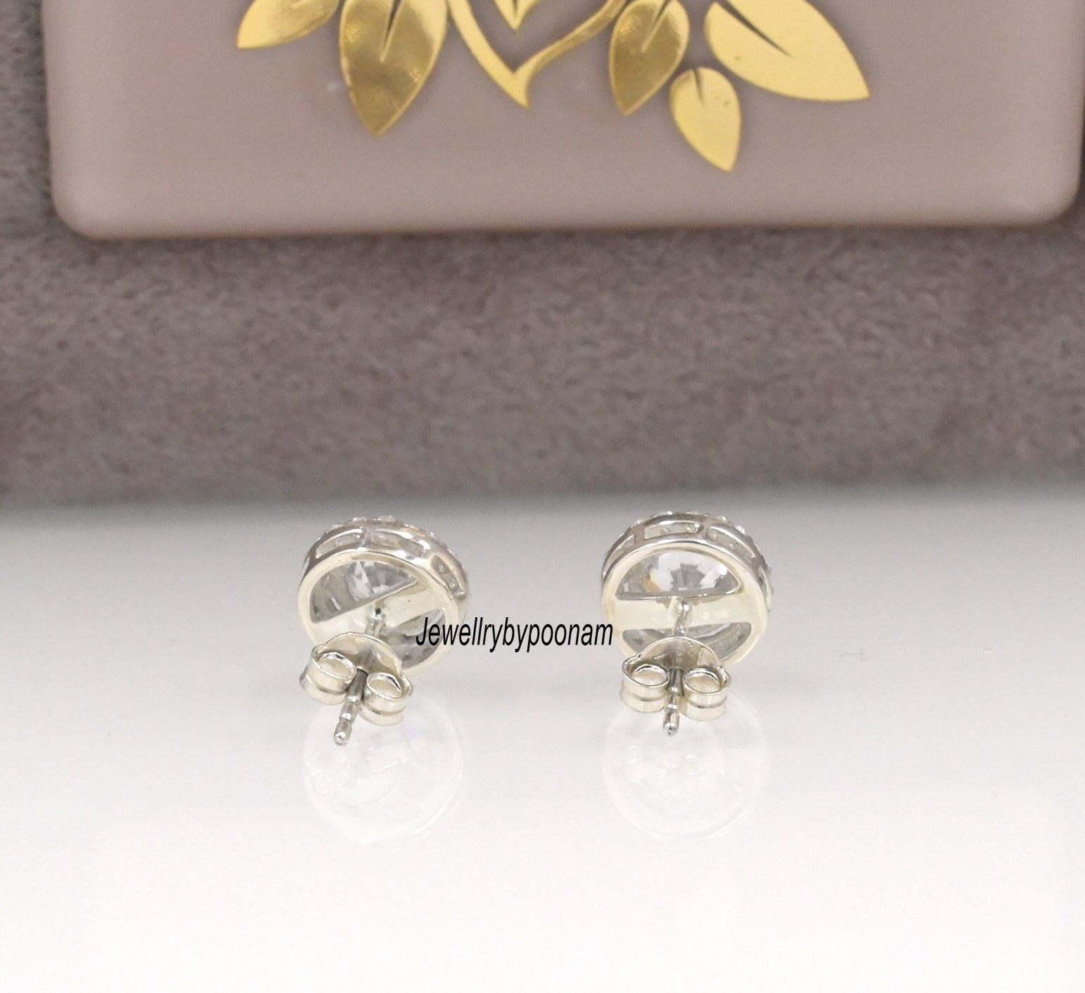 Moissanite Stud Earrings, Gift for Her; CZ Stud Earrings, Gift for Her; Solitaire Studs; Small Stud Earrings Bridal Jewelry -