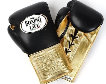 Nouveaux gants personnalisés No Boxing No Life, 100% cuir véritable, satisfaction garantie