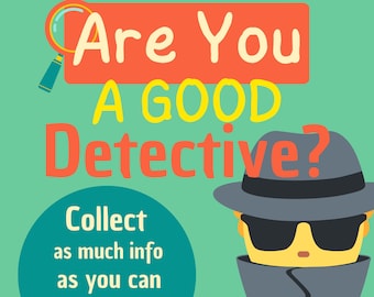 The Are You A Good Detective Activity Sheets Printable
