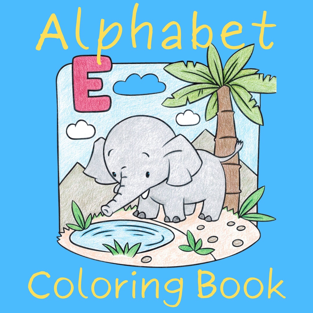 Animal Alphabet Coloring Book Etsy