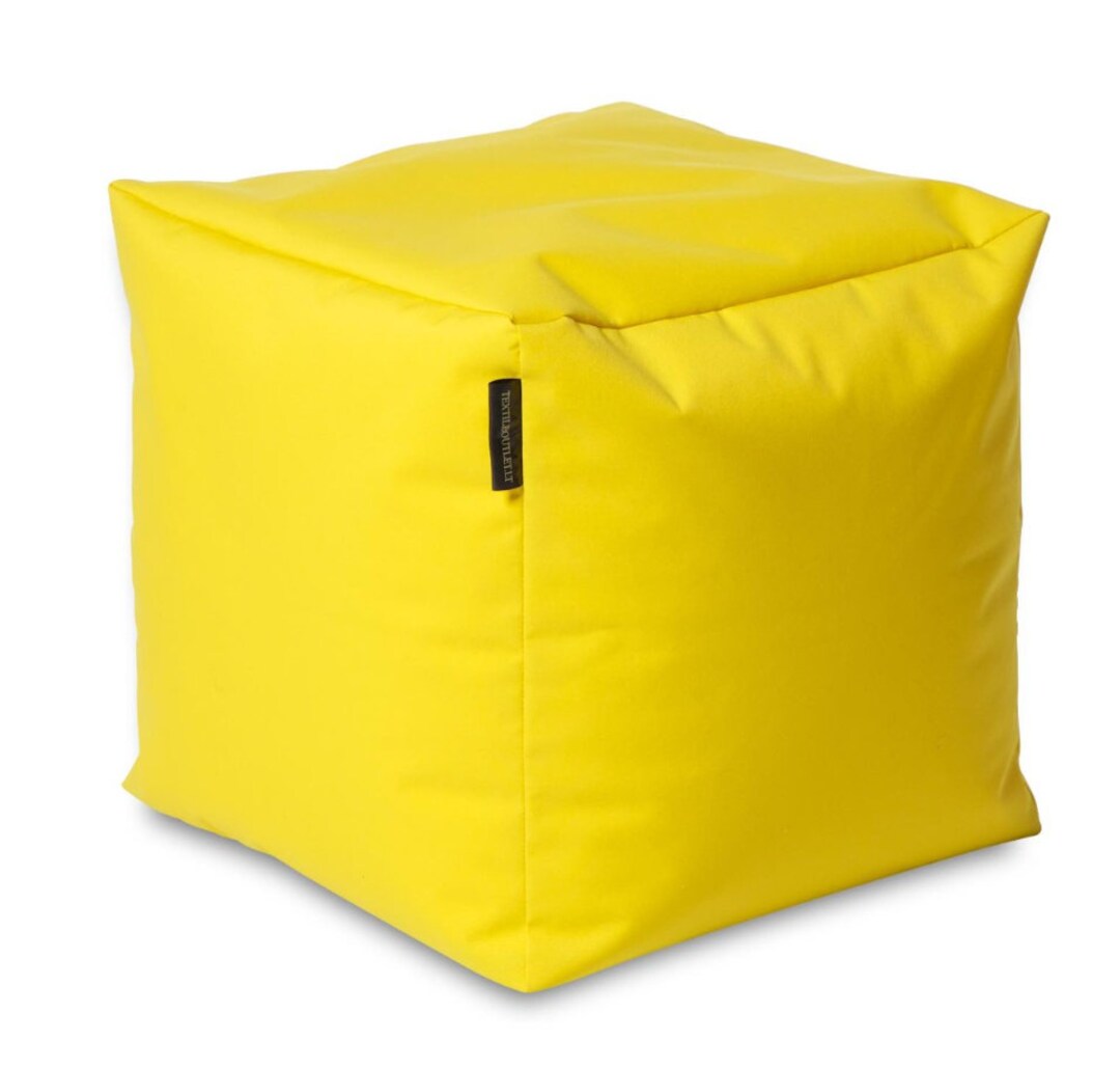 Cube Bean Bag Cover Waterproof Square Pouf Outdoor Ottoman Etsy