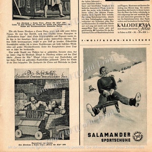 Oude Duitse tekst, vintage tijdschriftpagina's 1935 Duitsland, scrapbookingtijdschriften, oude advertentieafdrukken, ephemera, antieke advertenties, digitaal papier