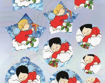 3D Vintage Sheets for Cutting, Scrapbooking, Card Making, Pre-cut 3D image, 3d Card Toppers, Printable Christmas Die Cuts, 3D Decoupage