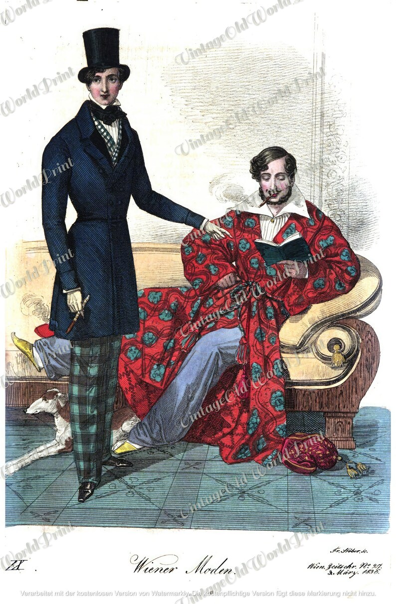 Men's Fashion & Costume Posters 1800s, Gentlemen Digital Download, Printable Junk Journal Ephemera ,Antique clip-art scrapbook supplies