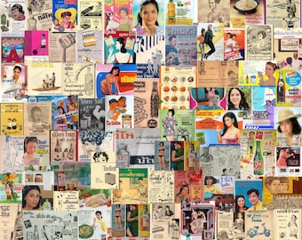 Retro Asia Thai Advertising 162 files, Original Asian shopping ads, Vintage Label Poster, Printable Old Thailand Kitchen Food Ephemera