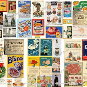 120 fichiers vintage éphémères imprimables de publicité alimentaire, étiquette de cuisson de cuisine, scans publicité rétro de magazines, recettes de cuisine vintage image 2