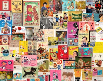 Retro Asian Advertising 59 files, Vintage Ads Japan China Poster Picture, Asia Printable Junk Journal, Retro Kitchen  Ephemera Cooking Food