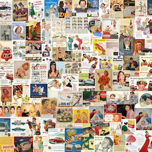 Retro Küche druckbare Ephemera, Vintage Kinderwerbung, druckbares Junk Journal Retro Anzeigen Scrapbooking Kartenherstellung Retro Food Werbung