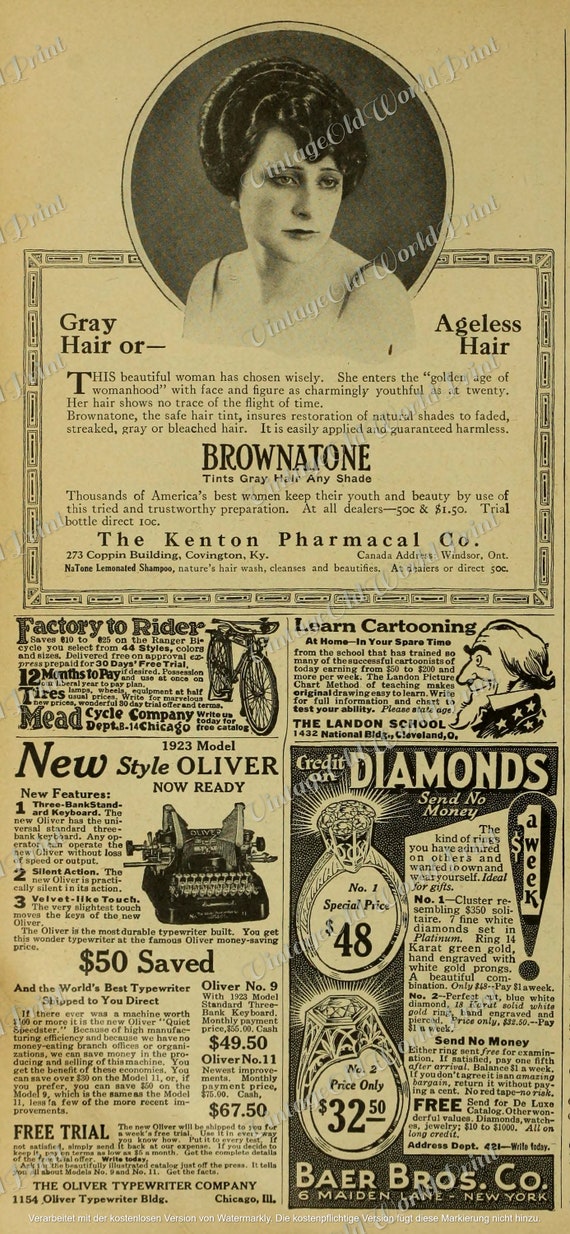 Antique Newspaper Printable Journal Illustration Ads 55 Files