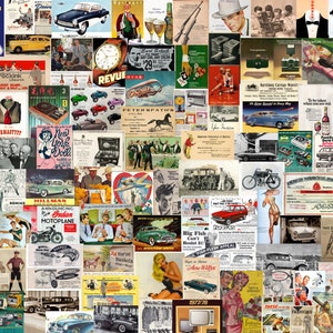 Vintage-Magazin-Anzeigen Alles, was ein Mann liebt, Retro-Bilder Poster, druckbare Illustrationen Männer & Frauen digitaler Download Männer Bilder Vintage