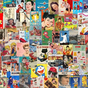 Retro asiatische Japan Werbung 65 Dateien, Vintage Ads China Poster Bild, Asien druckbares Junk Journal, Retro Küche Ephemera Kochen Essen