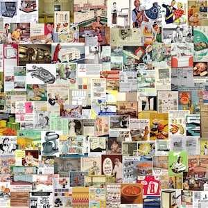 122 arquivos Publicidade de cozinha vintage (parte 3), acessórios de cozinha retrô, etiqueta de cozimento de cozinha, diário de lixo para impressão para impressão EPHEMERA