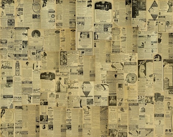 Antique Newspaper Printable Journal Illustration Ads 55 Files