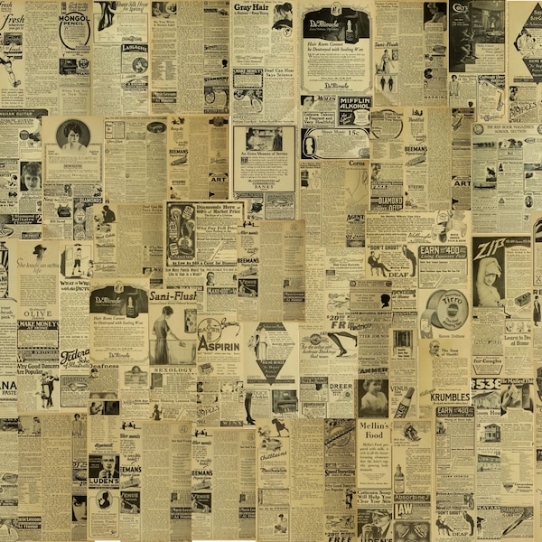 Antique Newspaper - Etsy