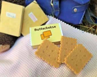 Butterkekse Spiellebensmittel aus Filz