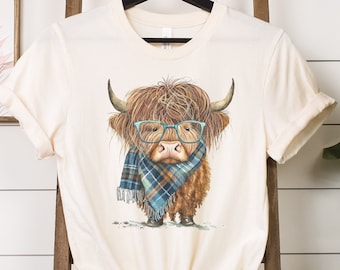 Cute Cow Shirt, Cow Shirt For Mom, Highland Cow Shirt, Cow Gifts For Her, Heifer Shirt, Farm T-shirt, Ranch Tee, Farmer, Cowgirl Tee