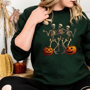 Dancing Skeleton Sweatshirt, Funny Halloween Skeleton Sweatshirt, Halloween Party Sweatshirt, Halloween Costume Sweatshirt, Spooky Sweater