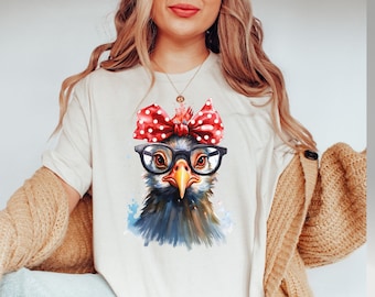 Chicken T-Shirt , Funny Chicken Shirt, Chicken Mom Shirt, Gift For Chicken Lover, Farm Animal Shirt for Women, Country Girl Sweatshirt