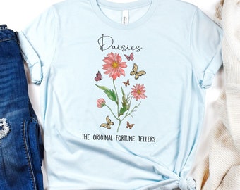 Boho Flower Daisy Shirt, Daisy Doodles Tee, Wildflower Tees, Daisy Lover Gift, Plant Lover Tshirt, Botanical Tshirt, Boho Daisy Floral Tee