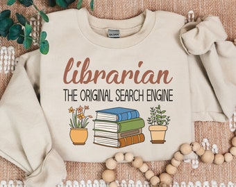 Librarian Sweatshirt Crewneck, Book Lover Sweatshirt, Library Sweatshirt, Reading Shirt, Book Lover Gift, Bookworm Tshirt, Bookish Tee