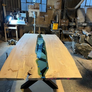 Glass river table