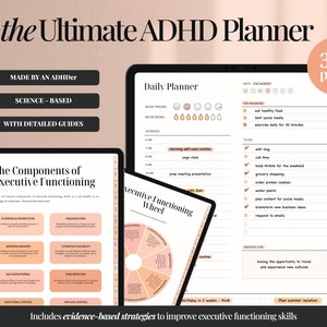 ADHD Planner, Digital ADHD planner, ADHD Planner Adult, adhd journal, Digital Life Planner, Adhd Daily Planner, adhd to-do (Sunset version)