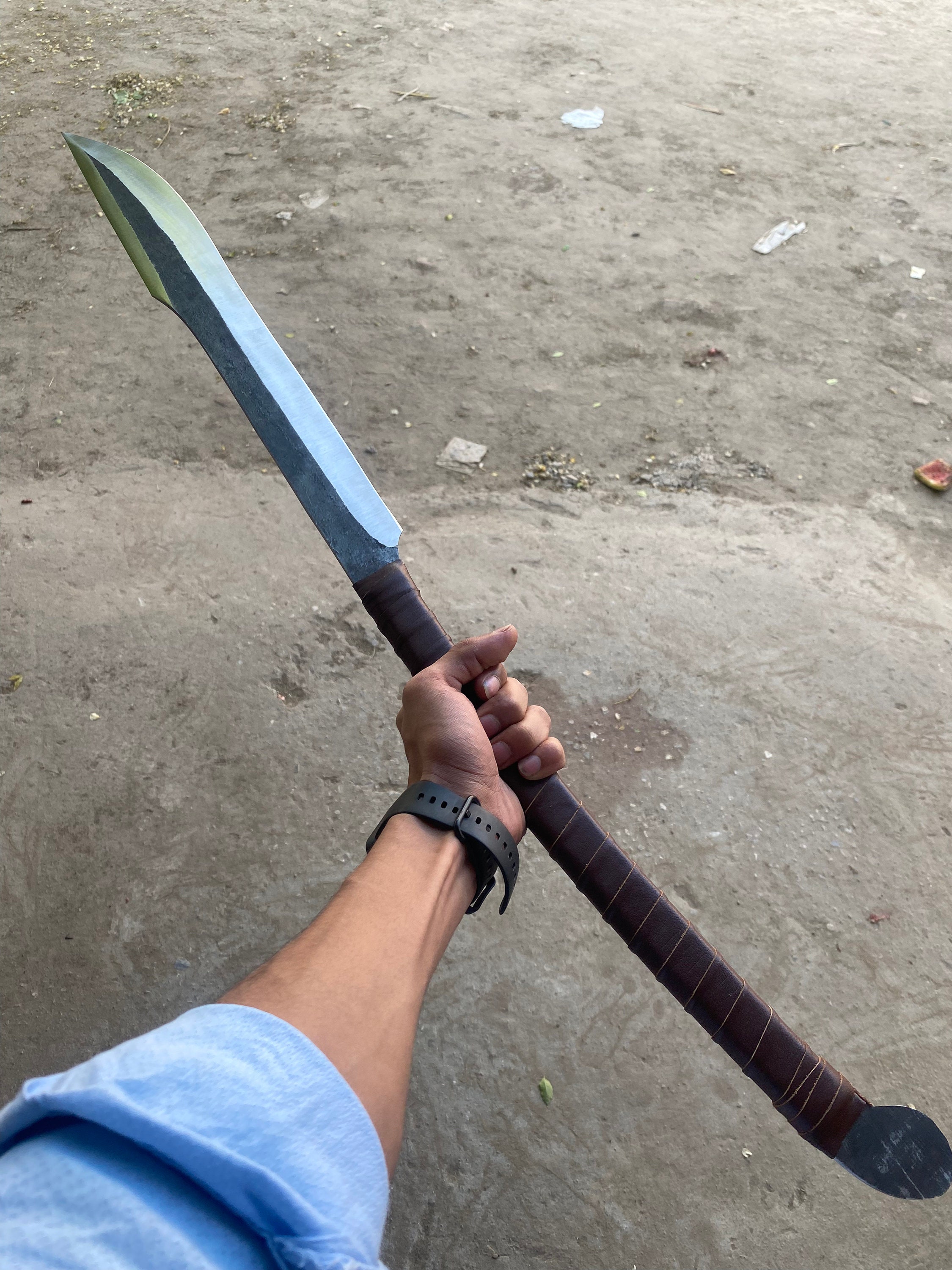 300 Spartan SPEAR Hand Forged Spear Ottoman Style Viking Metal - Etsy