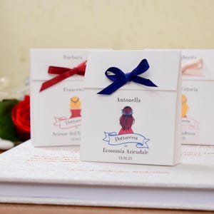 Porta confetti segnaposto personalizzato kit fai da te, Bomboniera laurea economica fai da te, Bomboniera portaconfetti, segnaposto laurea