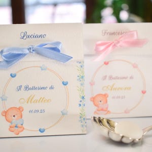 Porta confetti battesimo segnaposto fai da te, bomboniera nascita, bomboniera battesimo, porta confetti personalizzato bimbo bimba