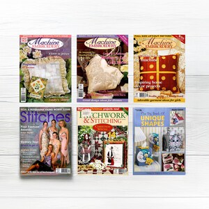 Vintage Craft Magazine Bundle (2001-2004): Embroidery, Beading, Sewing Patterns