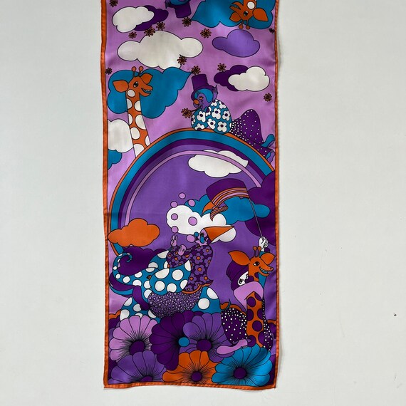 Vintage Purple Novelty Scarf 60’s - image 4