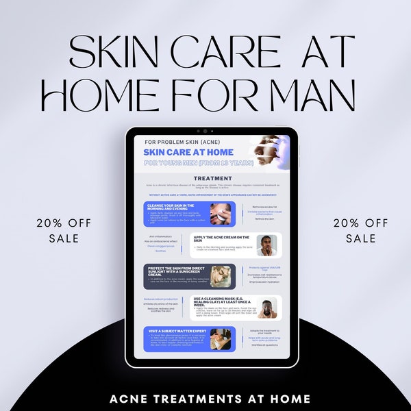 Skin care at home for problem skin (acne) for young men and teenagers