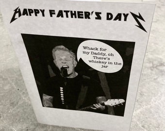 Tarjeta del Día del Padre de Heavy Metal - Metallica, James Hetfield, Papá Het