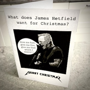 Heavy Metal Weihnachtskarte - Metallica, James Hetfield