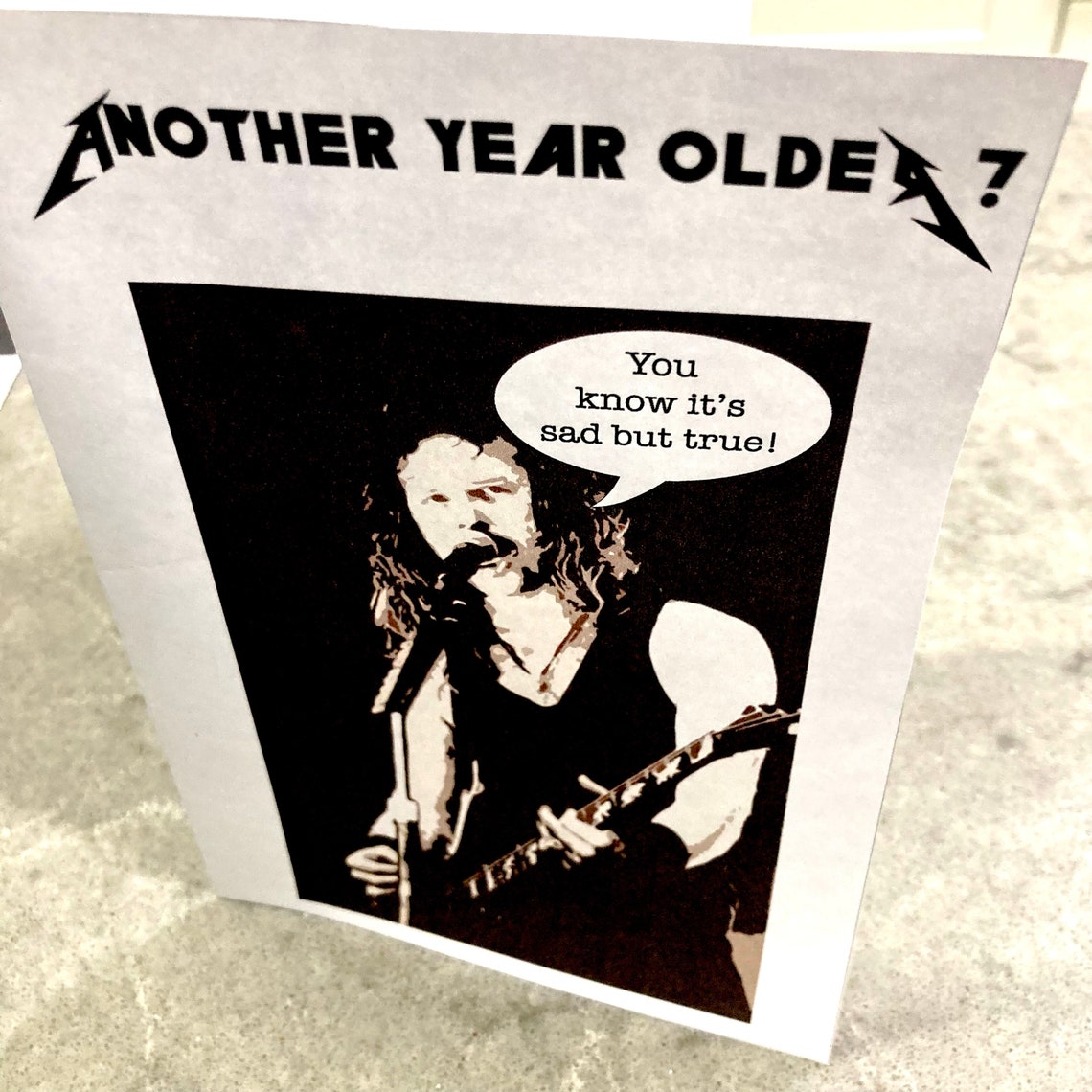 Heavy Metal Birthday Card Metallica James Hetfield Etsy