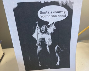 Tarjeta navideña de heavy metal