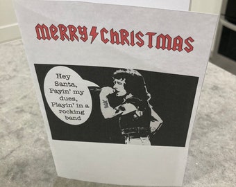 Tarjeta navideña de heavy metal - AC/DC, Bon Scott