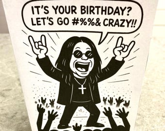 Tarjeta de cumpleaños de heavy metal