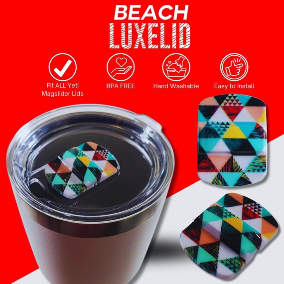 LUXELID: Yeti Magslider Replacement slider Only-no Lid BPA Free/hand Wash  Only BEACH Magnetic Slider Fits All Size Yeti Magslider Lids 