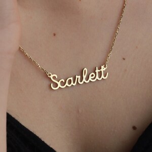 Silver Custom Name Necklace, Personalized Name Necklace, Custom Gift for Her, Handwriting Necklace, Quote Necklace, Gift for Girlfriend