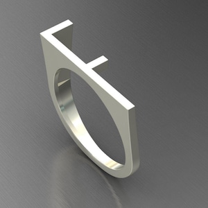 Anillo con letra personalizada, anillo con inicial moderna, anillo con nombre personalizado, anillo de amistad, anillo personalizado para madres, anillo con letra F