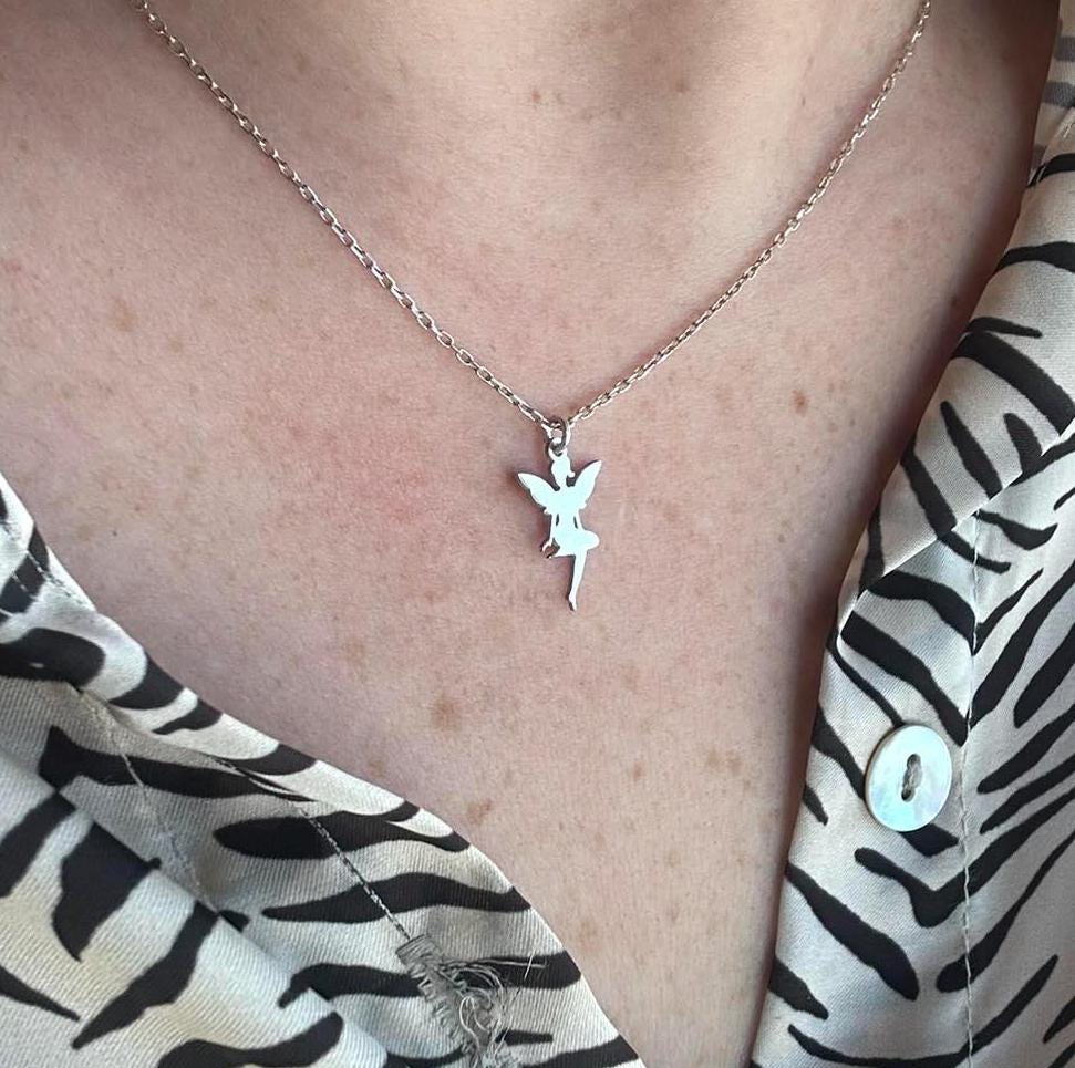 Collana Con Ciondolo Fatina In Argento 925 Per Bambine E Ragazze – Gioiello Fatto A Mano, Ipoallergenico, Lunghezza 50 Cm Regolabile - 2