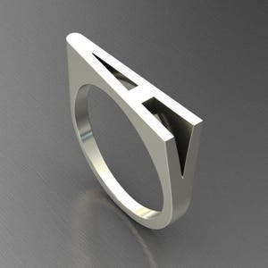 Silber A Buchstabe Ring, Silber Namensring, Alphabet Buchstaben Ring, personalisierte zierliche Ring, Gedenkschmuck, Muttertagsring Geschenk