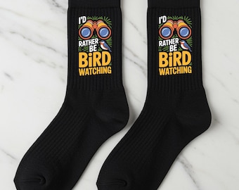 Calcetines "Prefiero estar observando aves", regalo para observadores de aves