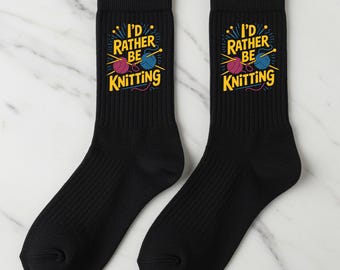 Prefiero tejer calcetines, calcetines para amantes de los hilos novedosos