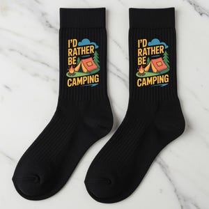Happy Camper Socks Camping Socks Smores Socks UNISEX Socks