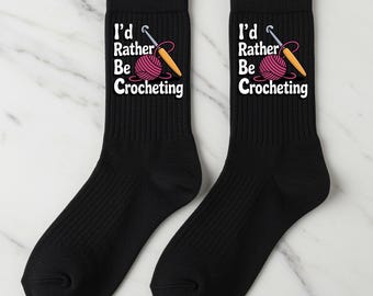 Calcetines de crochet, calcetines divertidos para amantes del hilo