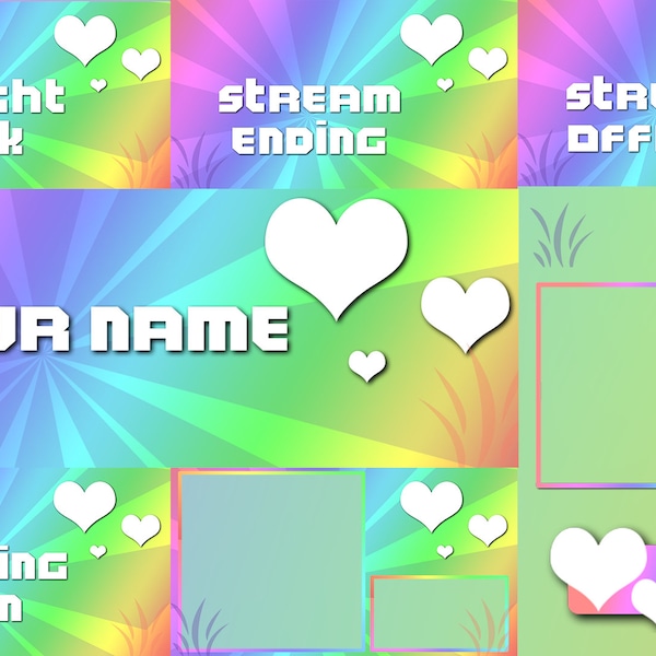 Pride Overlay Pack For Twitch - Includes OBS Overlay And Panels! Rainbow Overlay!