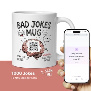 Kubek QR z Suchymi Żartami: 1000 Żartów do Skanowania, Humor Biurowy (Ceramika)